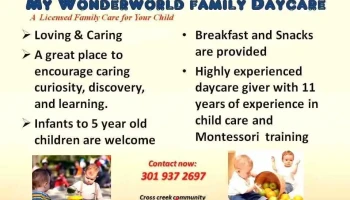 My Wonderworld Family Day care - Calverton